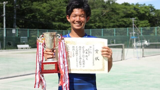 内本主将が見事シングルス優勝！インカレ３冠を達成！