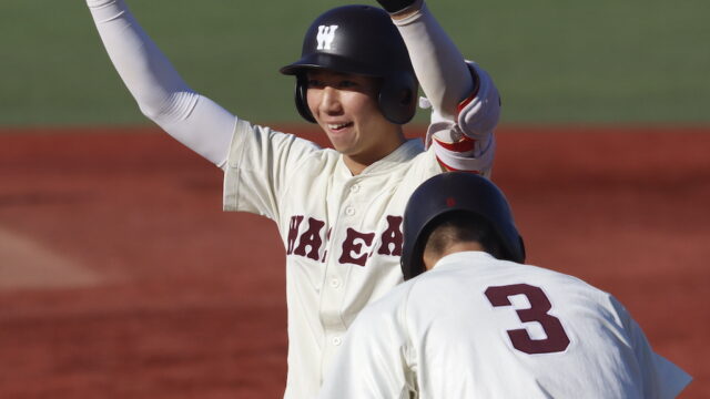 篠原が２打点の活躍　早大が６季ぶりのフレッシュトーナメント優勝！／法大戦