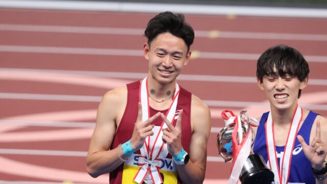 国立競技場での熱闘開幕！ 井川が表彰台、予選通過多数／関カレ１日目