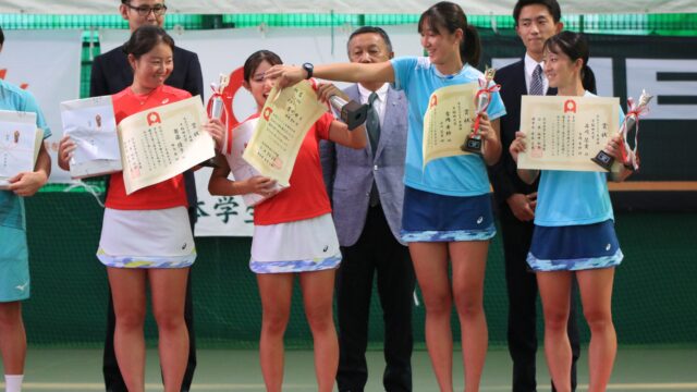 インカレ女子ダブルス、早大が１位２位を独占！　女子シングルスは神鳥が準優勝