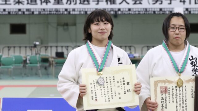 女子部からは２選手が出場　野澤主将が躍動し準優勝を達成！