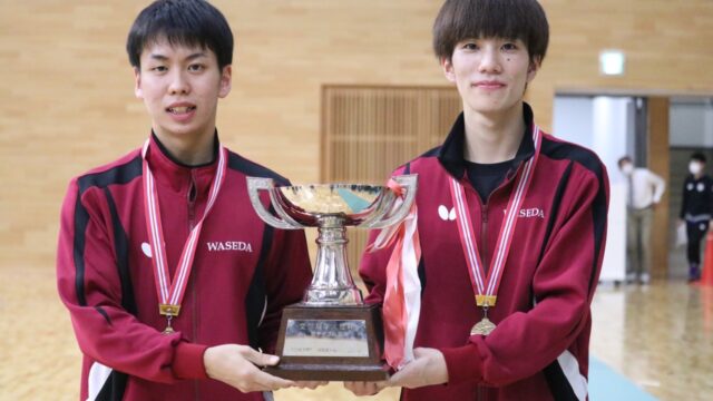 岩永・濵田組、接戦を乗り越え男子ダブルス制覇！