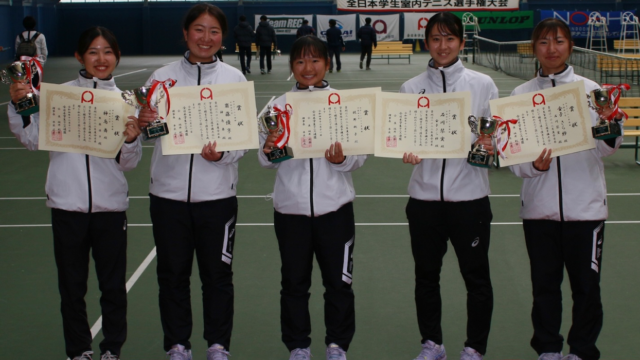 神鳥がシングルス優勝、神鳥・斎藤組が２連覇を達成！　早大女子が単複の１位２位独占で強さ示した