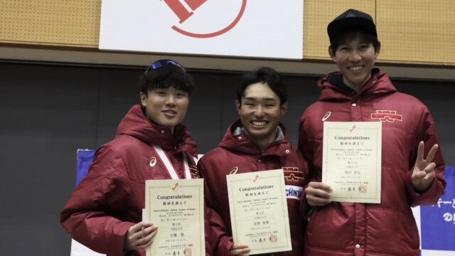 各種目で３人が入賞　明日への弾みをつける