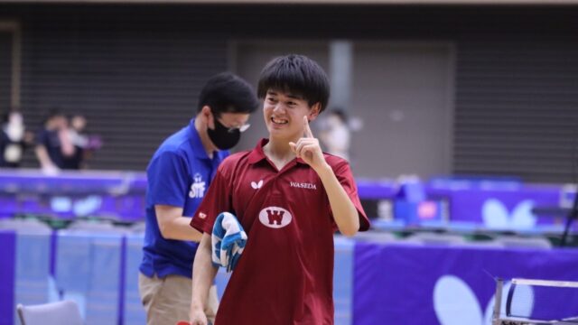 徳田が新人戦シングルスで優勝　単複２冠を果たした！