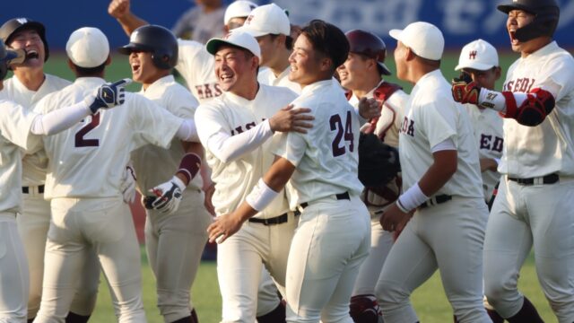 ドラマは最終回に待っていた！　土壇場での逆転サヨナラ勝利で賜杯奪還に王手／慶大１回戦