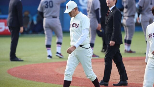 連覇目前で投打共に精彩を欠き大敗/慶大１回戦