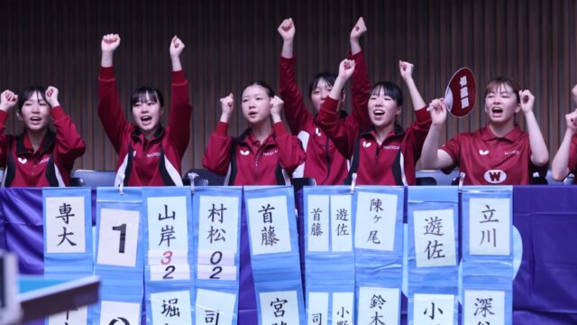 激戦となったシングルス　奮闘も見せるも、専大に一歩及ばず