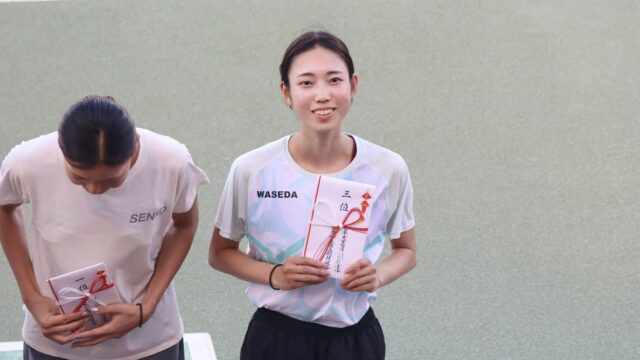 【競走】実業団選手に並び矢野が３位入賞！西は学生トップでゴール