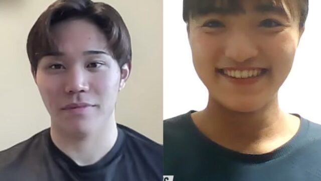 【連載】競泳　インカレ前対談『燿』　第１回　松田藍青男子主将×亀井涼子女子主将