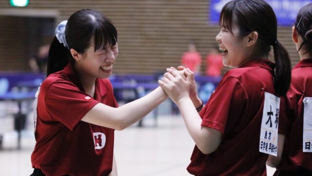 【女子卓球】関西王者に敗戦。悔しくもベスト16でインカレを終えた。