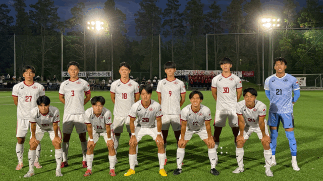 【男子サッカー】難敵・立正大に３ー１で勝利　３ヶ月ぶりのリーグ戦で白星発進