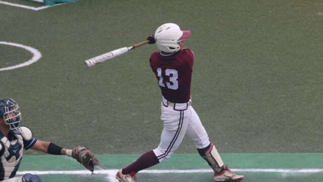 【男子ソフト】金丸が好リリーフも…　２試合連続コールド負けで開幕２連敗/秋季リーグ２回戦