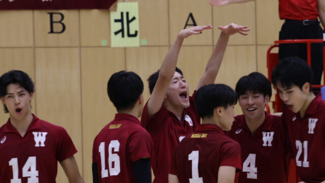 【男子バレー】デュース戦を制し国士舘大にストレート勝利！