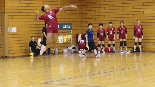 【女子バレーボール】 秋リーグ２戦目　相手の勢いに飲まれ松蔭大にストレート負け