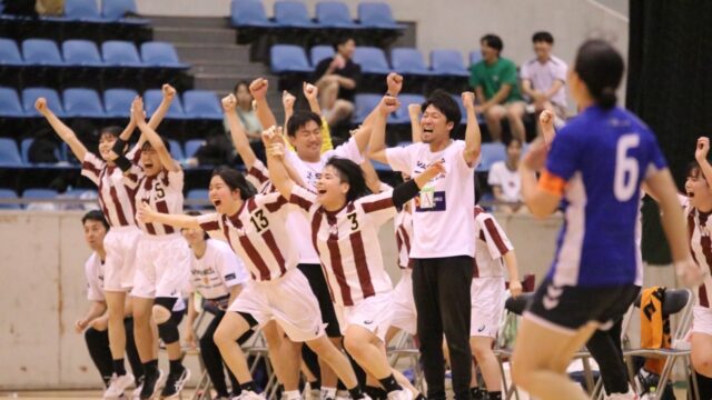 【女子ハンドボール】秋季リーグ第８戦　連続得点で逆転し強豪・東海大に勝利！