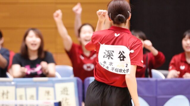 【女子卓球】秋リーグ開幕！深谷主将がシングルス２勝、プレーで魅せた