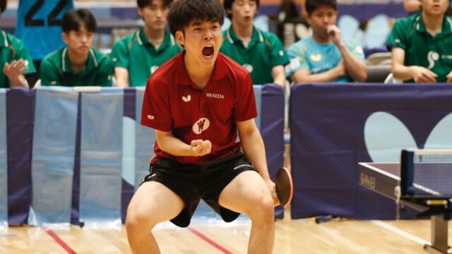 【男子卓球】ルーキー浦田の大金星！！激闘の末、惜しくも敗れる