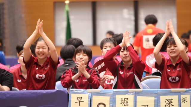 【女子卓球】日大に完勝　前半戦を４勝１敗で折り返した