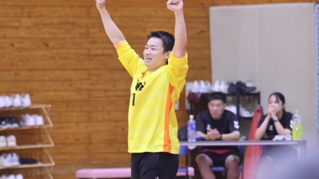 【男子ハンドボール】堅守速攻で立大に快勝！　総力戦で今季２勝目を挙げた！