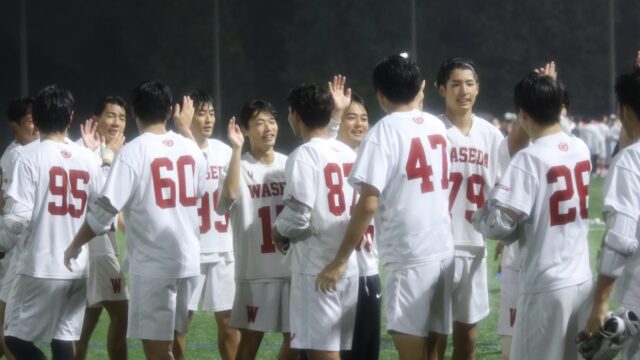 【男子ラクロス】第１Ｑで３連続得点！序盤に奪ったリードを最後まで守り切り、見事関東Ｂリーグ頂点の座を勝ち取った！