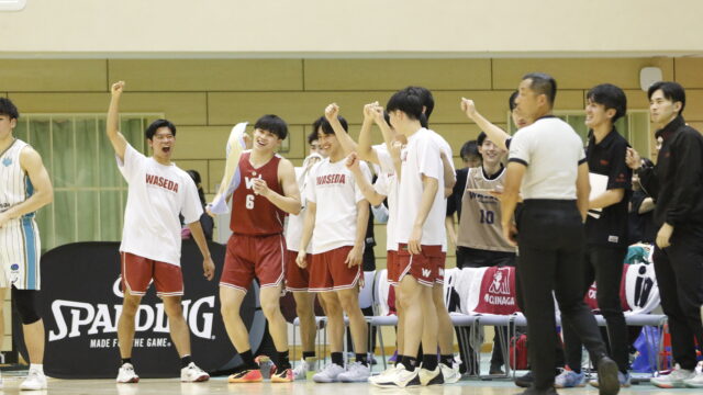 【男子バスケ】３Ｐ攻勢で筑波大に勝利　序盤のリードを守り切り首位キープ