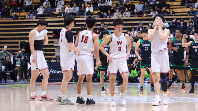 【男子バスケ】ルーキー松本36得点の奮闘届かず準優勝　57年ぶり日本一ならず　