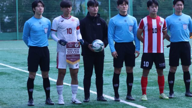 【男子サッカー】高麗大との定期戦　開始早々の失点に泣く