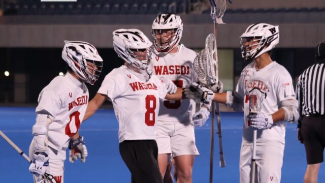 【男子ラクロス】３点差を逆転し白星発進！チーム一丸となり立大との接戦を制する