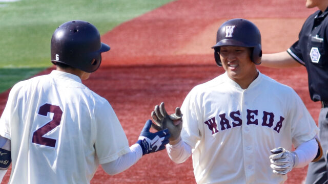 【野球】ルーキー川尻結大が３打数３安打１本塁打！　苦戦の末勝ち点獲得／東大３回戦