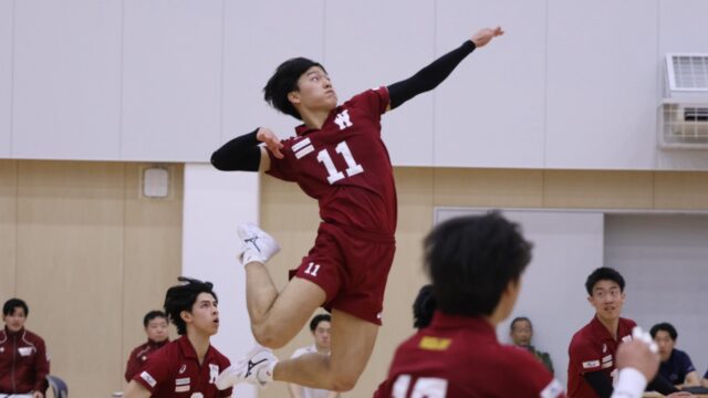 【男子バレー】日体大を下しストレートで４連勝