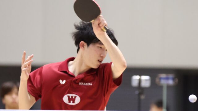 【男子卓球】ルーキー・星は１６強　リーグ戦へ勝負の春/関東学生新人選手権