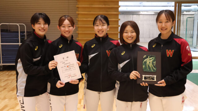 【フェンシング】女子サーブルが連覇達成！女子フルーレは準優勝に／全日本学生王座決定戦