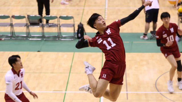 【男子バレー】明学大にストレート勝利でトーナメント初戦を突破