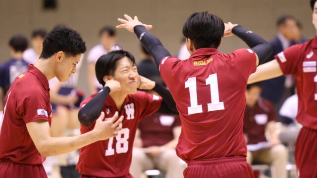 【男子バレー】桜美林大に勝利で、ダブルヘッダー２戦目へ