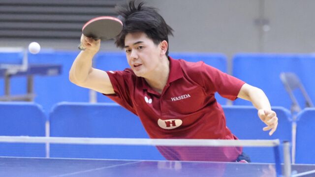 【男子卓球】徳田は初めての４強決定戦へ　濵田も２年連続のランク入りを果たす／関東学生３日目