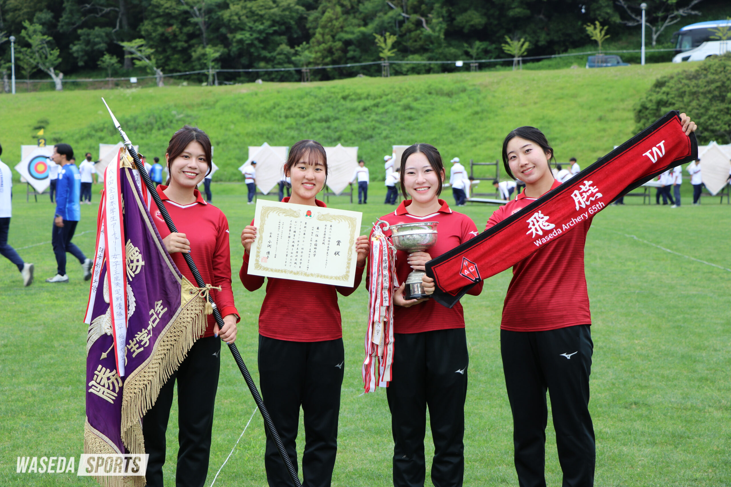 女子アーチェリー】王座制覇の快挙、悲願の2連覇果たす！ | 早稲田