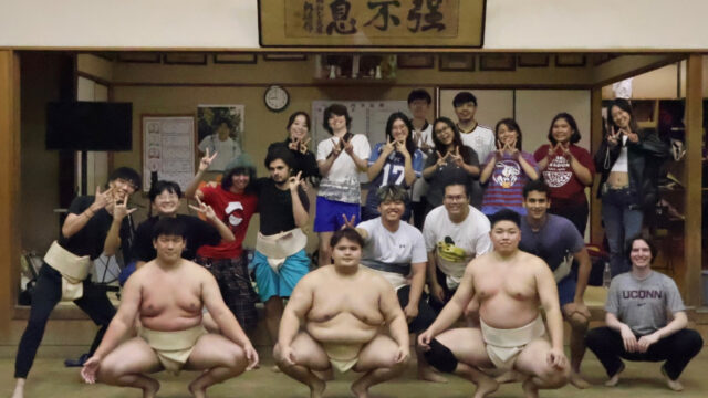【相撲】Waseda Summer Session参加留学生が相撲部の稽古を体験