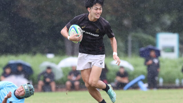 【ラグビー】雨の中の試合を制す　筑波大Ｃに完封勝利