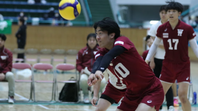 【男子バレー】早大の力で相手を圧倒し、国士館大にストレートで快勝