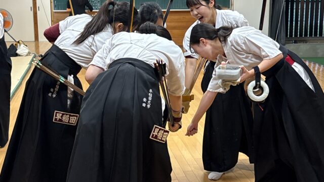 【弓道】リーグ戦１週目　日体大に快勝　Ⅰ部奪還へ好発進