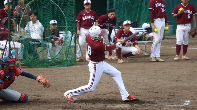 【男子ソフト】毎年恒例の早学戦、逆転許すも即座に立て直し７－３で完勝