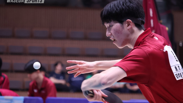【男子卓球】最後に掴んだ一番”星”！難敵下し、日体大に快勝