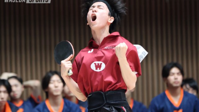 【男子卓球】櫻井大地は今日も跳ぶ　３番起用ズバリもチームは終盤粘れず　國學院大との入れ替え戦へ