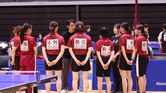 【卓球女子】鉄紺の壁は高く．．．秋リーグ初日は１勝１敗の滑り出し　